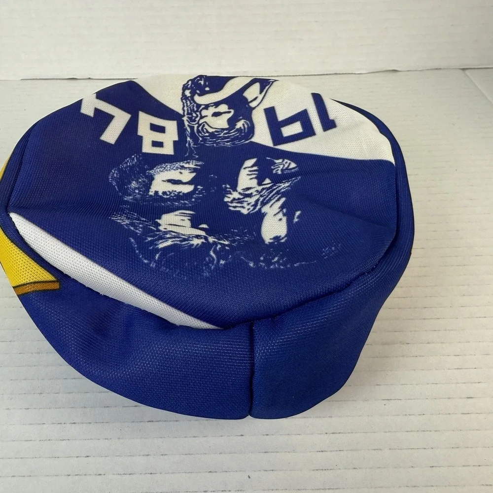 Rare Vintage 1984 Van Halen Tour Painter Hat Cap, Flex Fitted With Band & Cherub